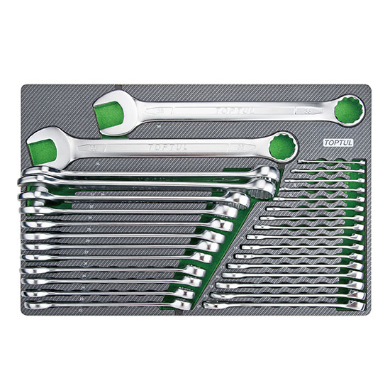Bộ cờ lê vòng miệng 30pcs Toptul GED3025 Bộ cờ lê vòng miệng 30pcs Toptul GED3025